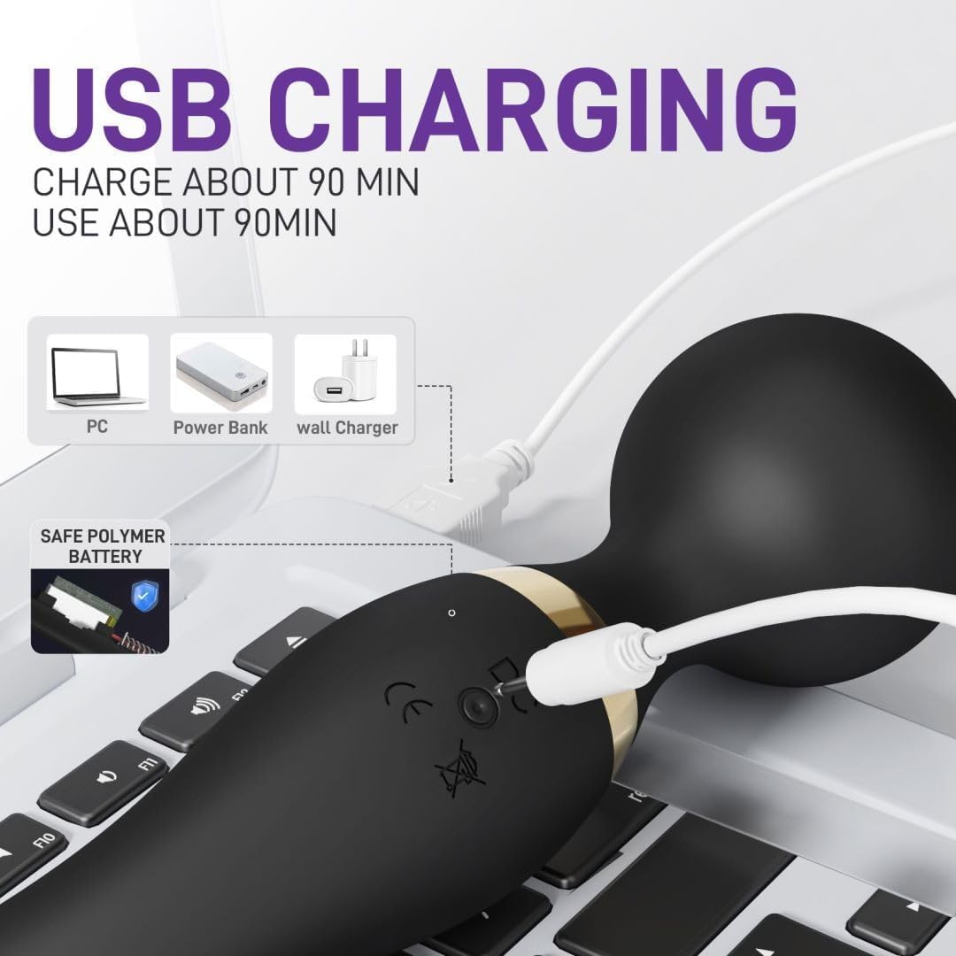VibeEase: Personal Full Body Massager | 10-Mode Electric Wand for Deep Relief