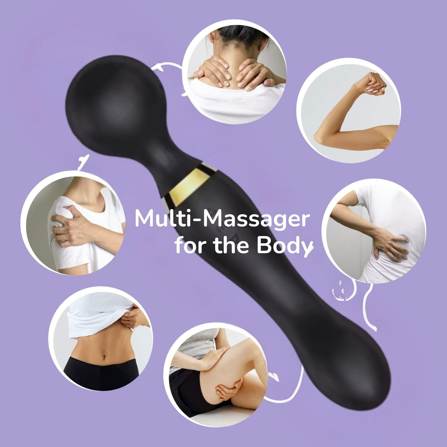 VibeEase: Personal Full Body Massager | 10-Mode Electric Wand for Deep Relief